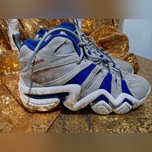 Adidas Suede Gray and Royal Blue Sneakers Men's 7.5 Women's 9